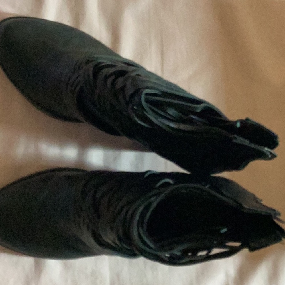Ladies black Fergallicious boots size 9